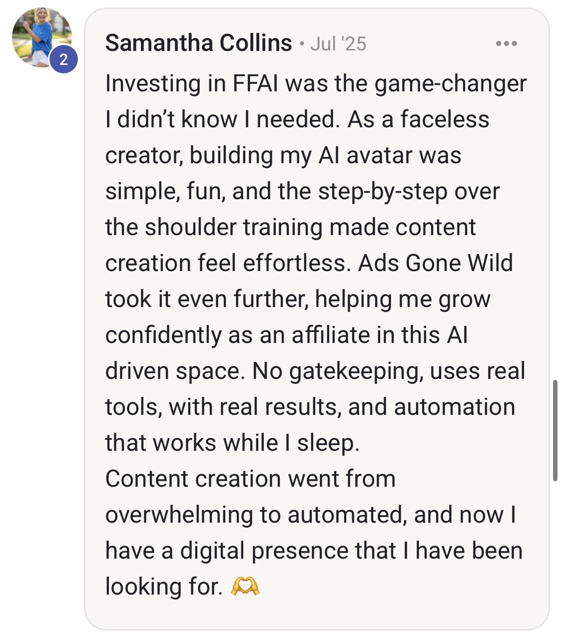 Member review screenshot